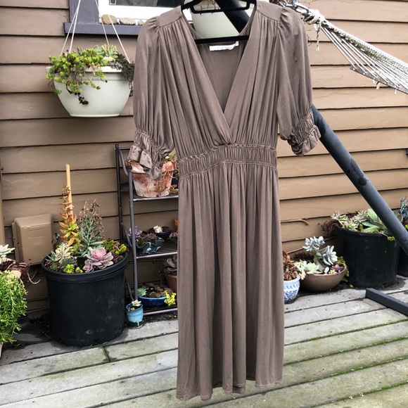 Max Studio Dresses & Skirts - L Max Studio Olive green dress. Hits below knee. Super stretchy. Darling dress